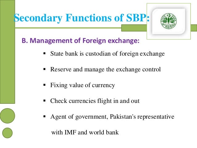 Central Bank And State Bank Of Pakistan Functions Prudential Regula - 